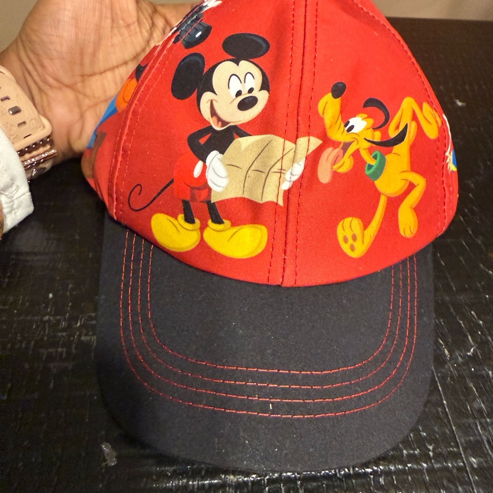 Disney Parks Mickey & Pluto Adventure Map Hat – Youth – NEW w/Tags